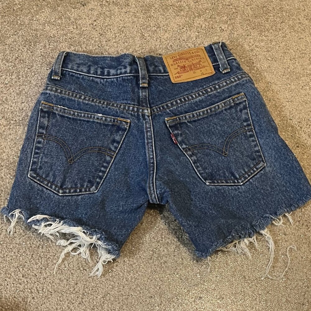 Kid’s Vintage Distressed Levi’s Jean Cut-off Shorts - Size 10